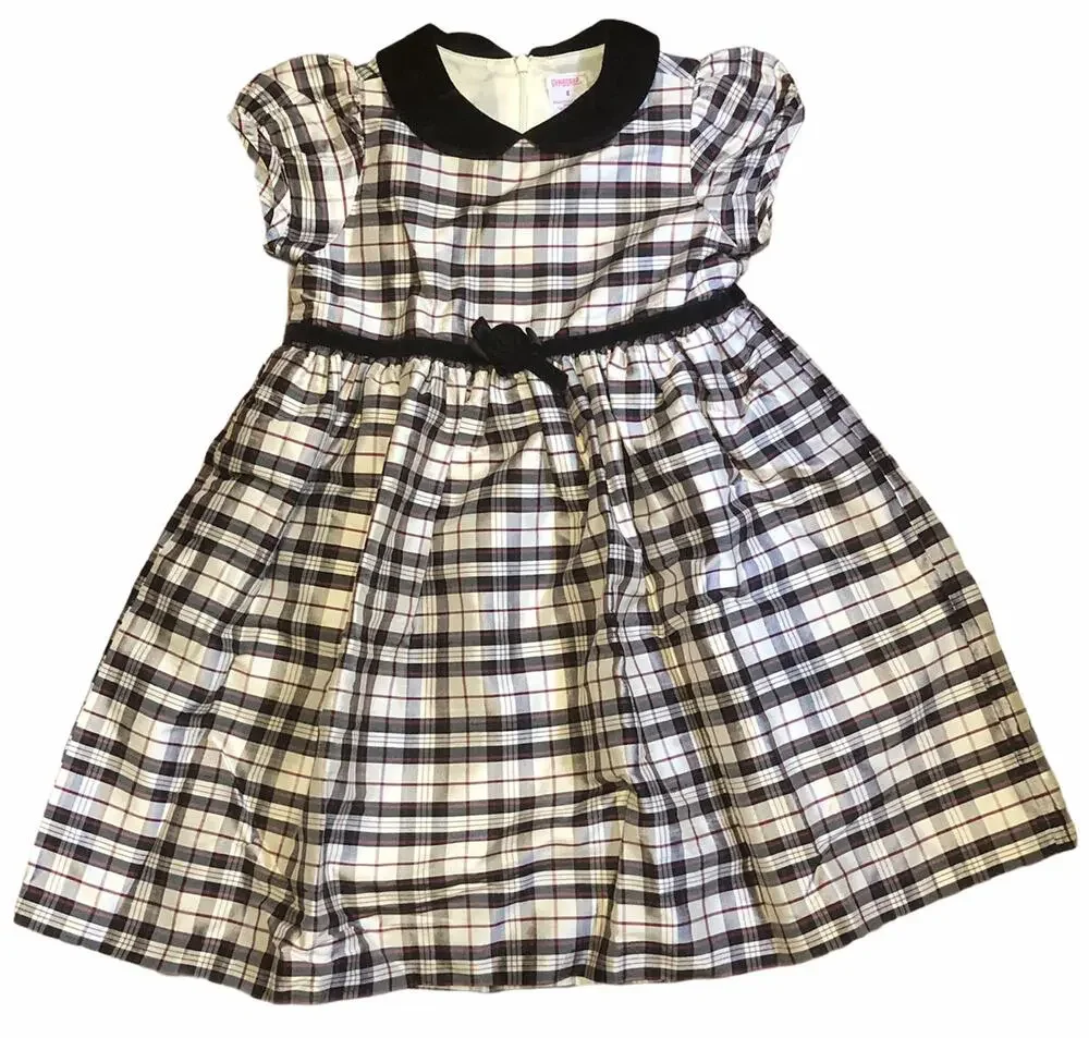 Gymboree Black And Red Plaid Dress size 4